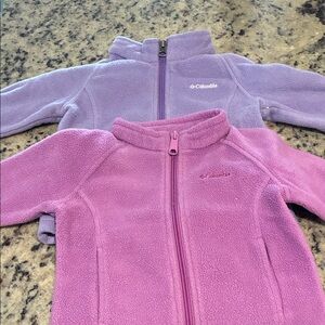 Columbia Lavender and Violet Fleece Jackets